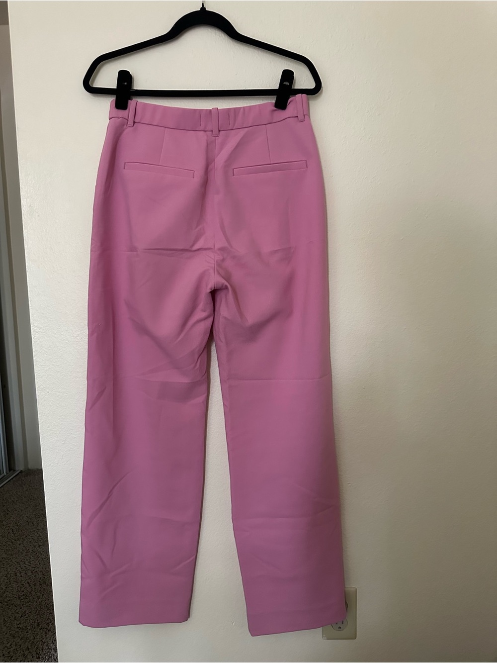 Abercrombie & Fitch Tailored High-Waist Wide-Leg Pants - Pink - Picture 2 of 4